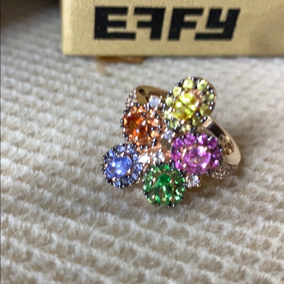 ‘***SOLD****Effy Diamond, Ceylon, Orange & Pink Sapphire, TSAV - Picture 8 of 16